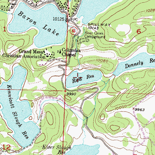 Topographic Map of Reed Reservoir, CO