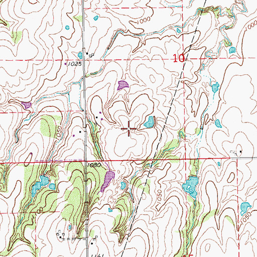 Topographic Map of Oknoname 111055 Dam, OK