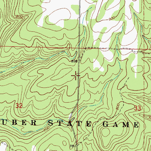 Topographic Map of Oknoname 111088 Reservoir, OK