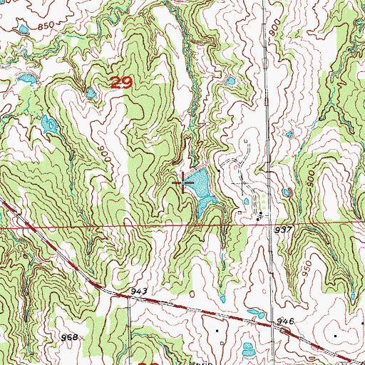 Topographic Map of Lake Violet Dam, OK