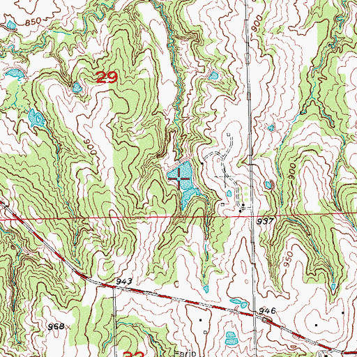 Topographic Map of Lake Violet, OK