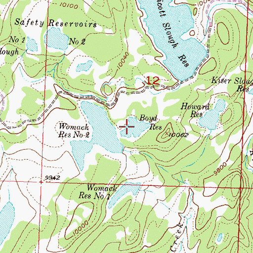 Topographic Map of Boyd Reservoir, CO