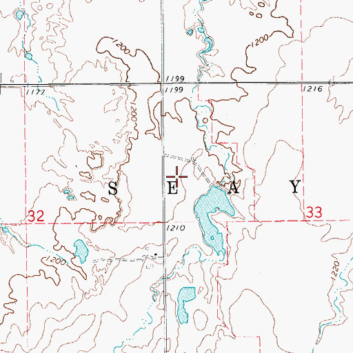 Topographic Map of Oknoname 01101 Reservoir, OK