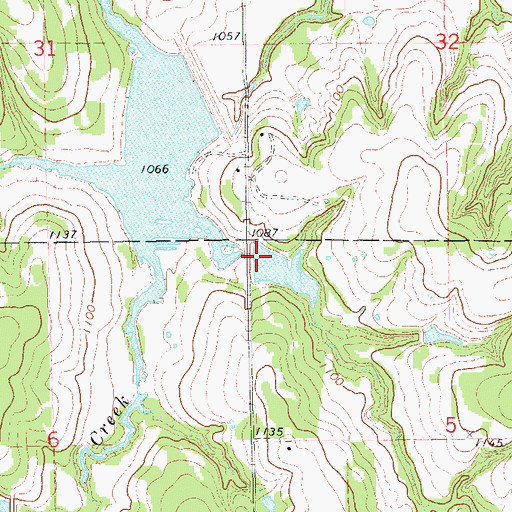 Topographic Map of Oknoname 083001 Dam, OK