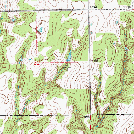 Topographic Map of Oknoname 083006 Dam, OK