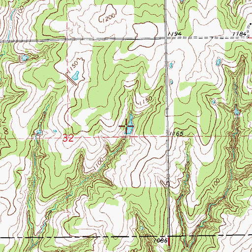 Topographic Map of Oknoname 083006 Reservoir, OK