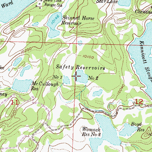 Topographic Map of Safety Reservoir Number 2, CO