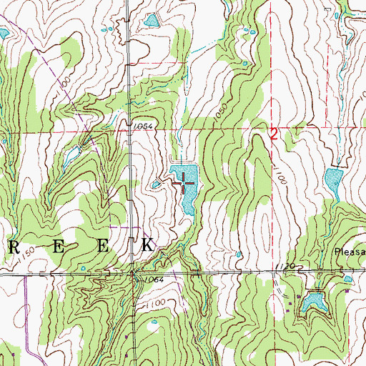 Topographic Map of Oknoname 083007 Reservoir, OK