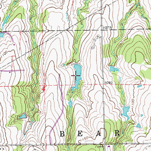 Topographic Map of Oknoname 083008 Reservoir, OK