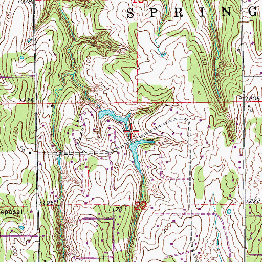 Topographic Map of Oknoname 083015 Dam, OK