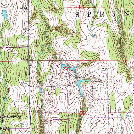 Topographic Map of Oknoname 083015 Reservoir, OK
