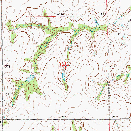 Topographic Map of Oknoname 083021 Dam, OK