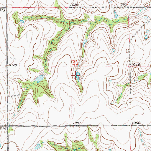 Topographic Map of Oknoname 083021 Reservoir, OK
