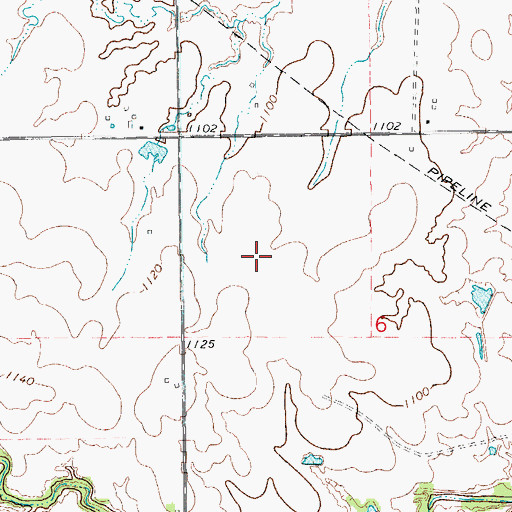 Topographic Map of Oknoname 083022 Dam, OK