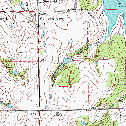 Topographic Map of Oknoname 083023 Reservoir, OK