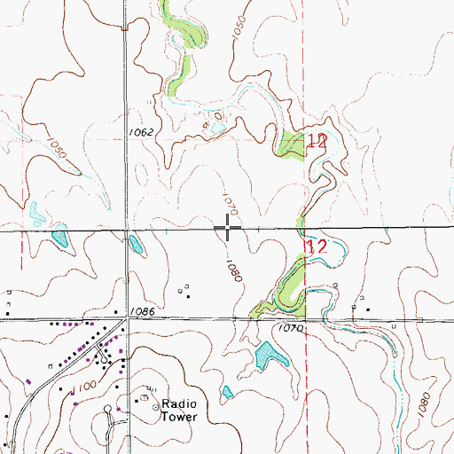 Topographic Map of Oknoname 083028 Dam, OK