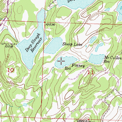 Topographic Map of Finney Reservoir, CO