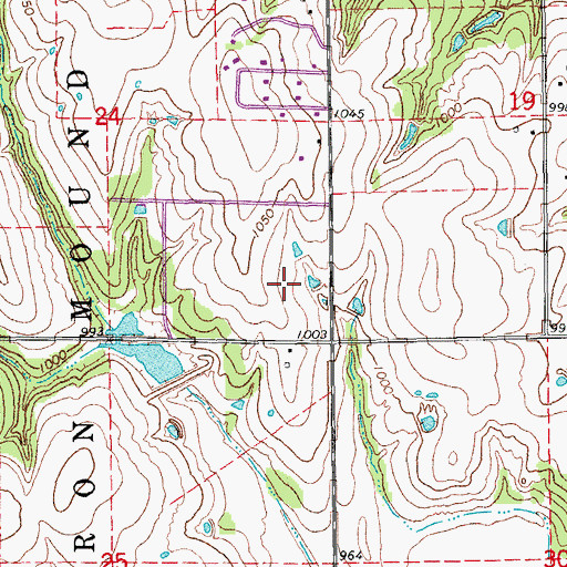 Topographic Map of Oknoname 083029 Dam, OK
