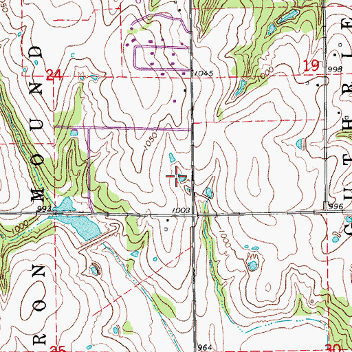 Topographic Map of Oknoname 083029 Reservoir, OK