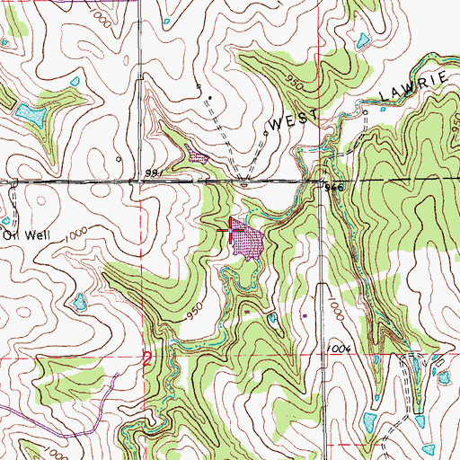 Topographic Map of Oknoname 083033 Dam, OK