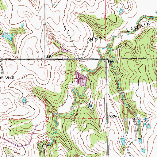 Topographic Map of Oknoname 083033 Reservoir, OK