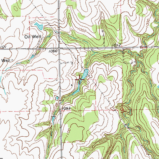 Topographic Map of Oknoname 083035 Reservoir, OK