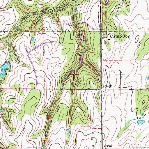 Topographic Map of Oknoname 083037 Reservoir, OK