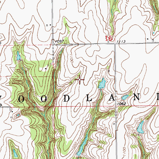 Topographic Map of Oknoname 083038 Reservoir, OK