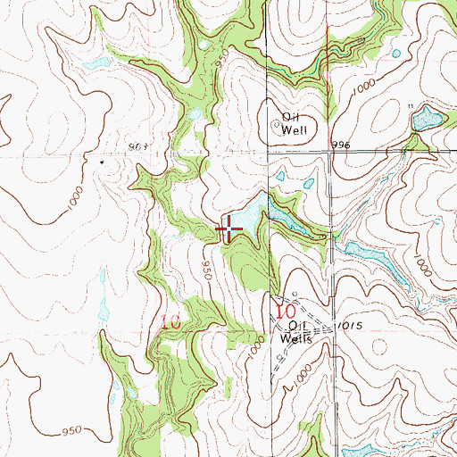 Topographic Map of Oknoname 083039 Dam, OK