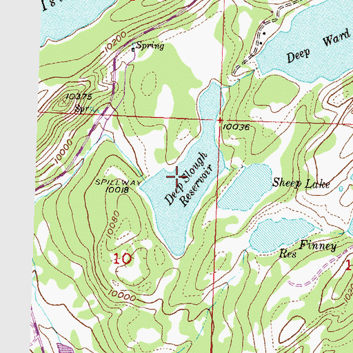 Topographic Map of Deep Slough Reservoir, CO