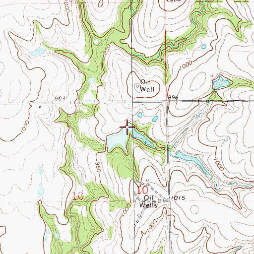Topographic Map of Oknoname 083039 Reservoir, OK