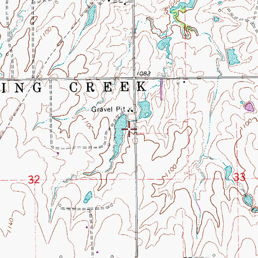 Topographic Map of Oknoname 083045 Dam, OK