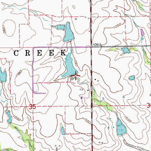 Topographic Map of Oknoname 083046 Dam, OK