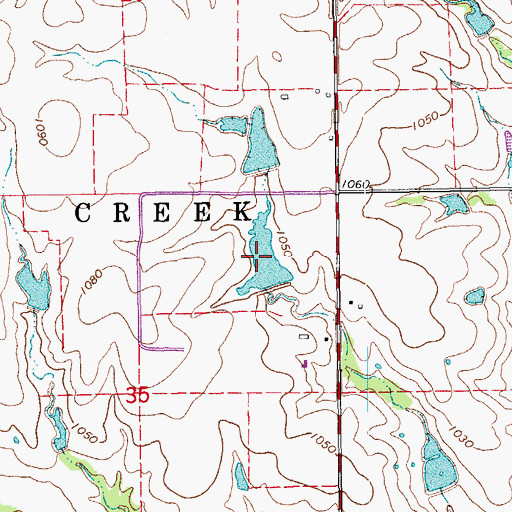 Topographic Map of Oknoname 083046 Reservoir, OK