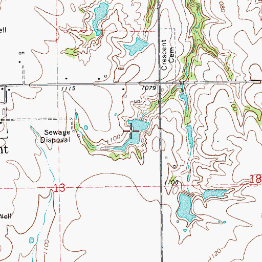 Topographic Map of Oknoname 083051 Reservoir, OK