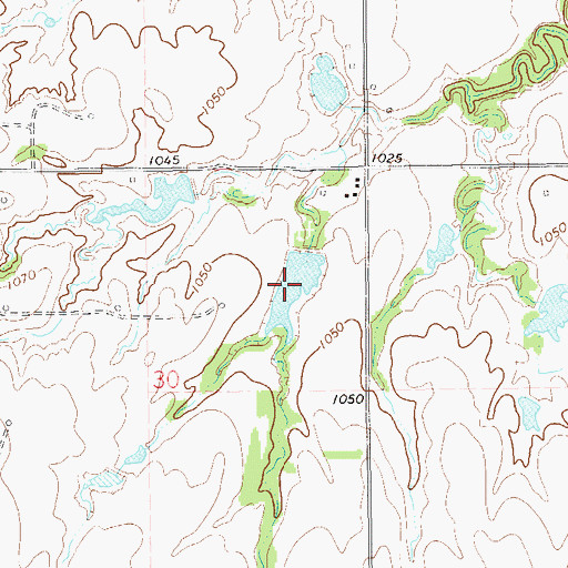 Topographic Map of Oknoname 083053 Reservoir, OK