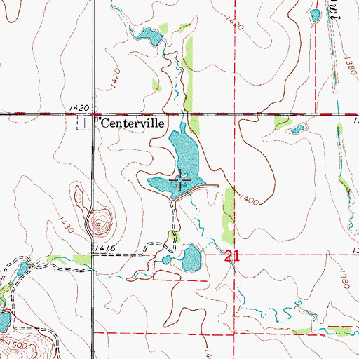 Topographic Map of Oknoname 075006 Dam, OK