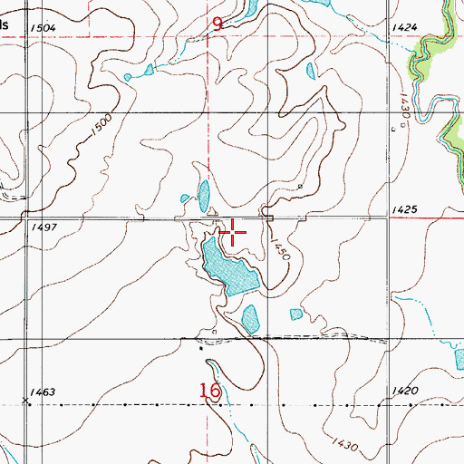 Topographic Map of Oknoname 075008 Dam, OK