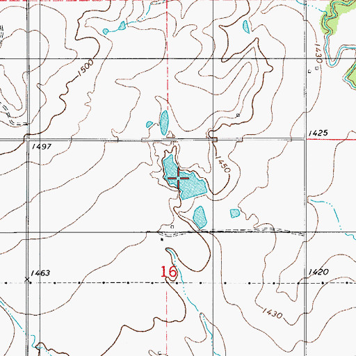 Topographic Map of Oknoname 075008 Reservoir, OK