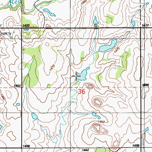 Topographic Map of Oknoname 075009 Dam, OK