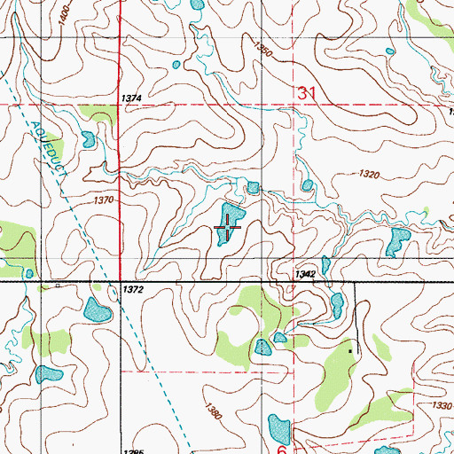 Topographic Map of Oknoname 075012 Dam, OK