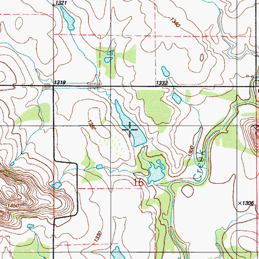 Topographic Map of Oknoname 075015 Reservoir, OK