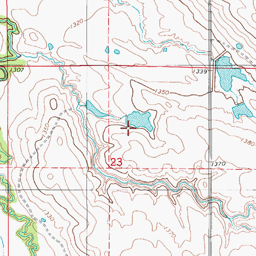 Topographic Map of Oknoname 075016 Dam, OK