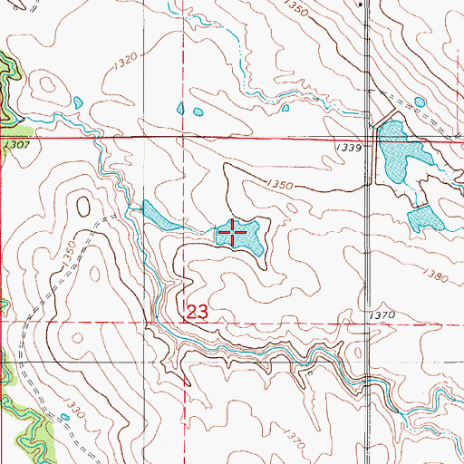 Topographic Map of Oknoname 075016 Reservoir, OK