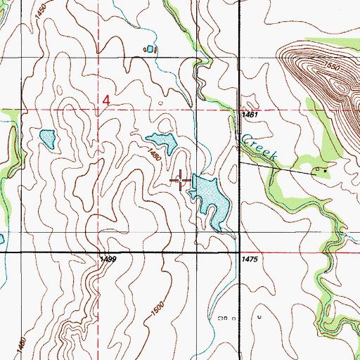 Topographic Map of Oknoname 075018 Dam, OK