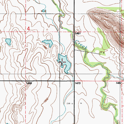 Topographic Map of Oknoname 075018 Reservoir, OK