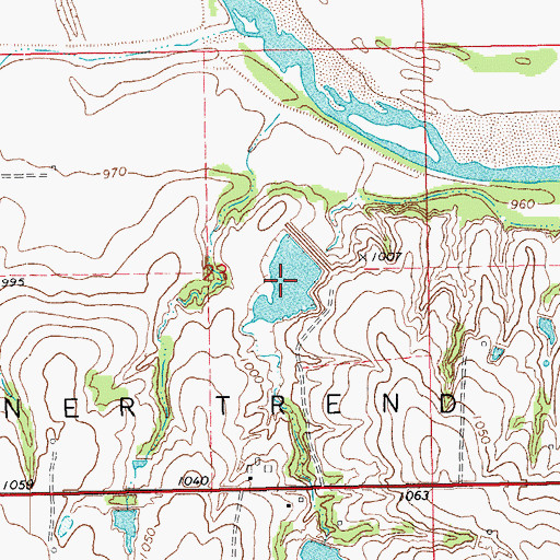 Topographic Map of Oknoname 07304 Reservoir, OK