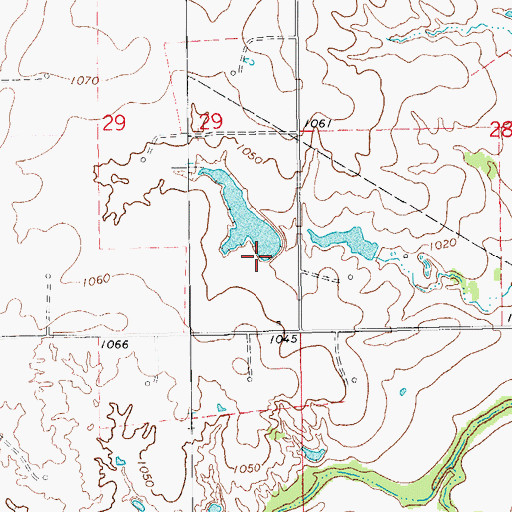 Topographic Map of Oknoname 07306 Dam, OK