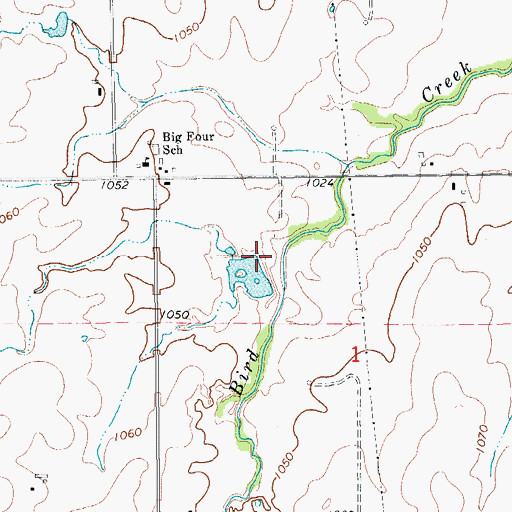 Topographic Map of Oknoname 07307 Dam, OK