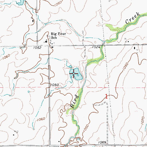 Topographic Map of Oknoname 07307 Reservoir, OK